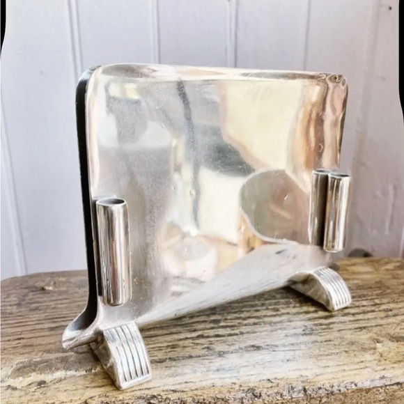 Vintage 1947 Silver Menu Holder from the Milwaukee Road Railroad